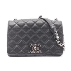 Chanel Matelasse RUE CAMBON Shoulder Bag Leather Black